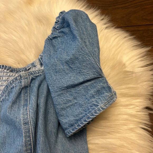 MADEWELL Denim Puff-Sleeve Mini Dress in Dawnshire Wash - Picture 6 of 16